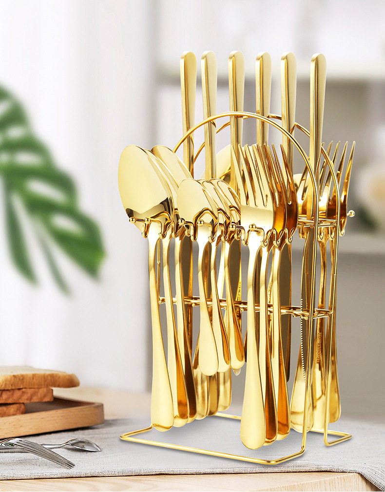 24-Piece Stainless Steel Flatware Set: Rust-Resistant - Taobao product photo 7