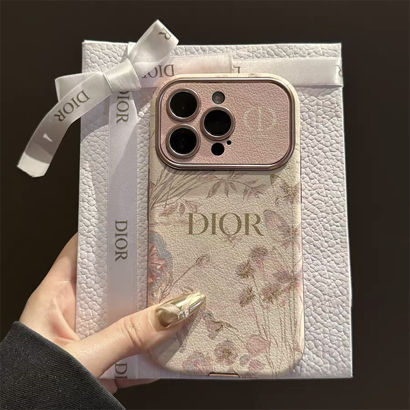 Light Luxury Pink Floral Lambskin New Model 17 Suitable for Apple 16 Pro Max Phone Case iPhone 14 Pro High-End Feel 15 Protective Case Full Coverage Anti-Drop 12 Super Popular Model 13 Luxurious Socialite Style