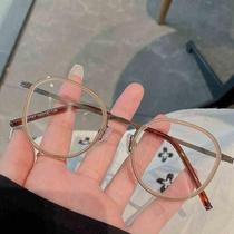 Korean version of fashion internet celebritys same anti-blue light flat mirror for female Xiaohongshu street shot myopia decorative glasses frame