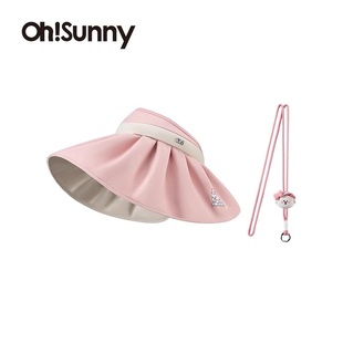 ohsunny贝壳防晒帽遮阳大檐空顶帽
