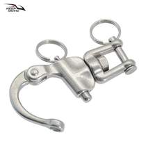 Spring diving stainless steel fork accessories rotating hand pull quick release 316 detachable buckle clipper hook release