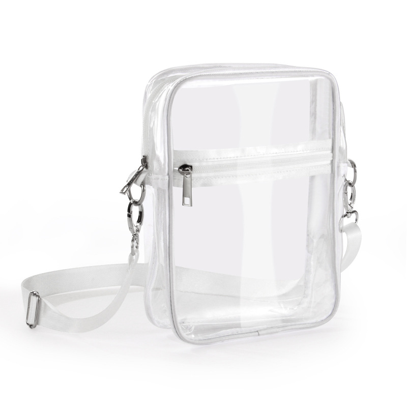 Transparent Pvc Single-Shoulder Transparent Crossbody Bag for Women, Jelly Bag, Versatile Simple Waterproof Small Square Bag, Manufacturer in Stock