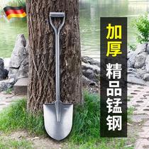 German Seiko all-manganese steel shovel for digging soil household vegetable growing artifact thickened tool one-piece outdoor shovel multi-function