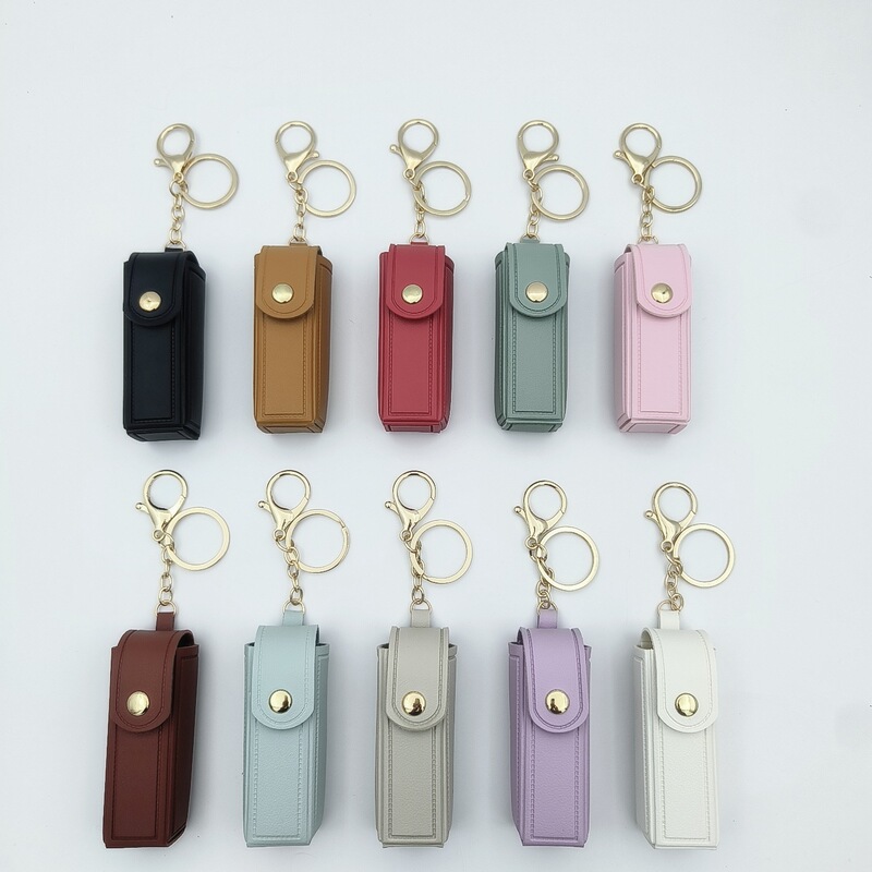 USB Flash Drive Protective Case Lipstick Bag with Mirror Portable Keychain High-Value Lipstick Storage Bag