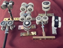 Hotel screen 360 degree rotating universal folding sliding door hanging pulley track accessories