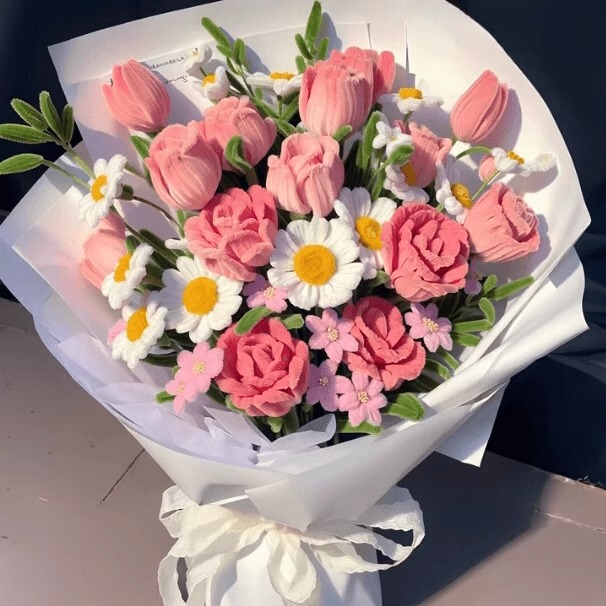 Twisting Stick Handmade Bouquet DIY Material Kit LAOSHU Sunflowers and Roses Large Bouquet Gift for Girlfriend Twisting Stick Handmade Bouquet DIY Material Kit LAOSHU Sunflowers and Roses Large Bouquet Gift for Girlfriend