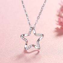 Hengyizhans new star necklace clavicle chain cold style sterling silver 925 niche jewelry womens fashion pendant