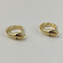 European and American personalized snake-shaped ear bone clip Internet celebrity earrings S925 silver zircon earrings simple fashion snake earrings