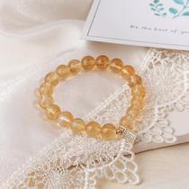 Factory natural crystal bracelet ice-clear citrine beads beaded jewelry bracelets and jewelry