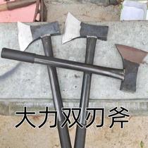 Ax household firewood artifact fine steel all-steel outdoor wood-cutting tool woodworking small ax large mountain tomahawk