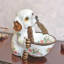 High-end Lucky Dog Key Storage Porch Ornaments Home Accessories Doorway American Living Room Decoration Furnishings Housewarming