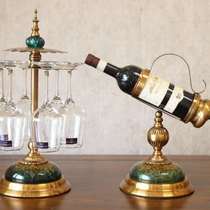 Fast Shipping American Creative Alloy Red Wine Rack Red Wine Glass Rack Alloy Seat Belfry-style Living Room Hyun Kwan