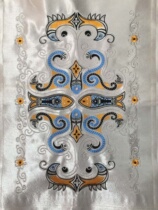 National machine embroidery piece batik embroidery piece framed batik painting size 33X48CM