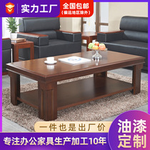 Office sofa coffee table simple business reception sofa conference room reception office paint long table furniture