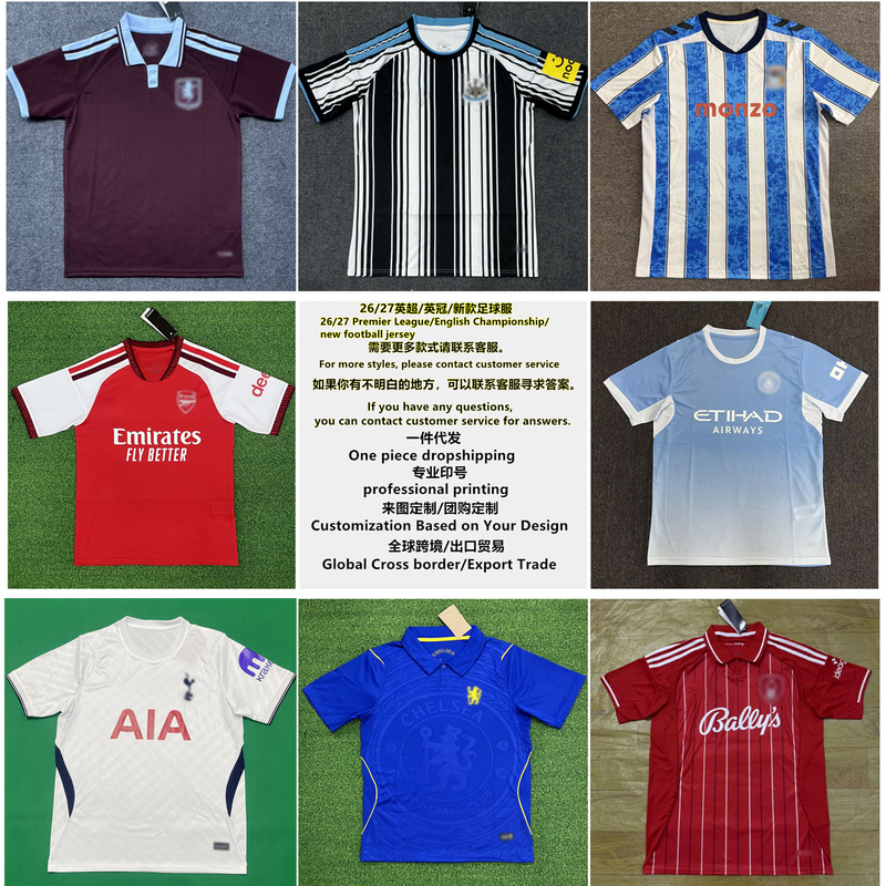 2026-27 Season Premier League New Club Home and Away Short-Sleeved Football Jerseys Fan Football Uniforms Sports