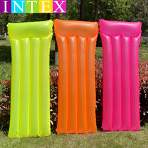 Adult solid color swimming ring water inflatable mattress girls beach photo decoration floating row fluorescent color floating lounge chair