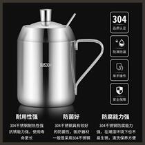 304 stainless steel seasoning jar salt shaker household kitchen seasoning bottle cooked oil chili oil canned MSG box large capacity