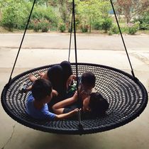 Childrens swing large playground area parent-child disc swing round birds nest swing courtyard multi-person swing