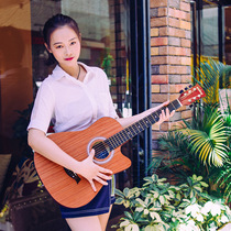 Guitar 38-inch folk acoustic guitar rosewood white oak rosewood ebony large quantities of spot direct sales