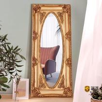 European full-length mirror living room retro French oversized art floor mirror hanging wall hanging classical carved dressing mirror