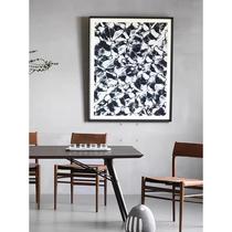 Modern simple blue and green geometric color block hanging painting office living room style niche abstract art decorative painting mural