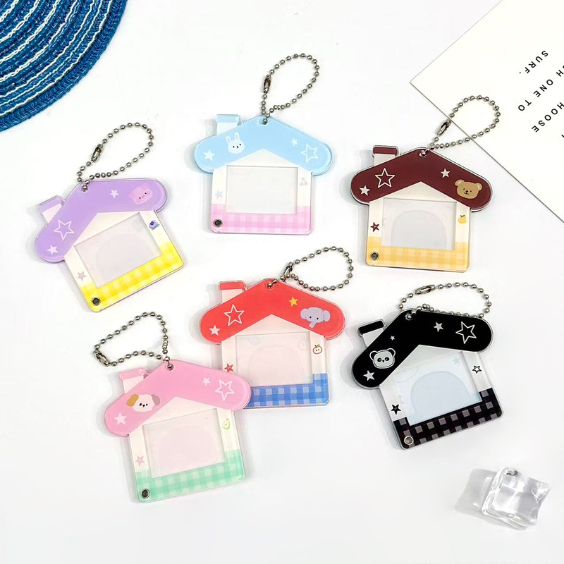 Original Acrylic 1.0inch Photo Frame Keychain Student Idol Photo Storage Small Card Holder Slide Pendant Original Acrylic 1.0inch Photo Frame Keychain Student Idol Photo Storage Small Card Holder Slide Pendant