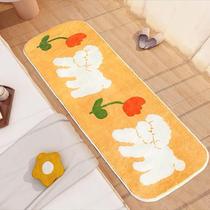 Special-shaped Internet celebrity bedside carpet bedroom girl dirty-resistant ins living room bay window mat non-slip floor mat absorbent foot mat