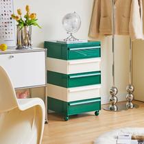 European style mobile bedside table medieval small cabinet panda cabinet bedroom study storage cabinet simple multi-layer side cabinet