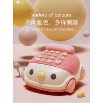 Baby bilingual chick phone car childrens gopher toy baby stroller early education sound and light music