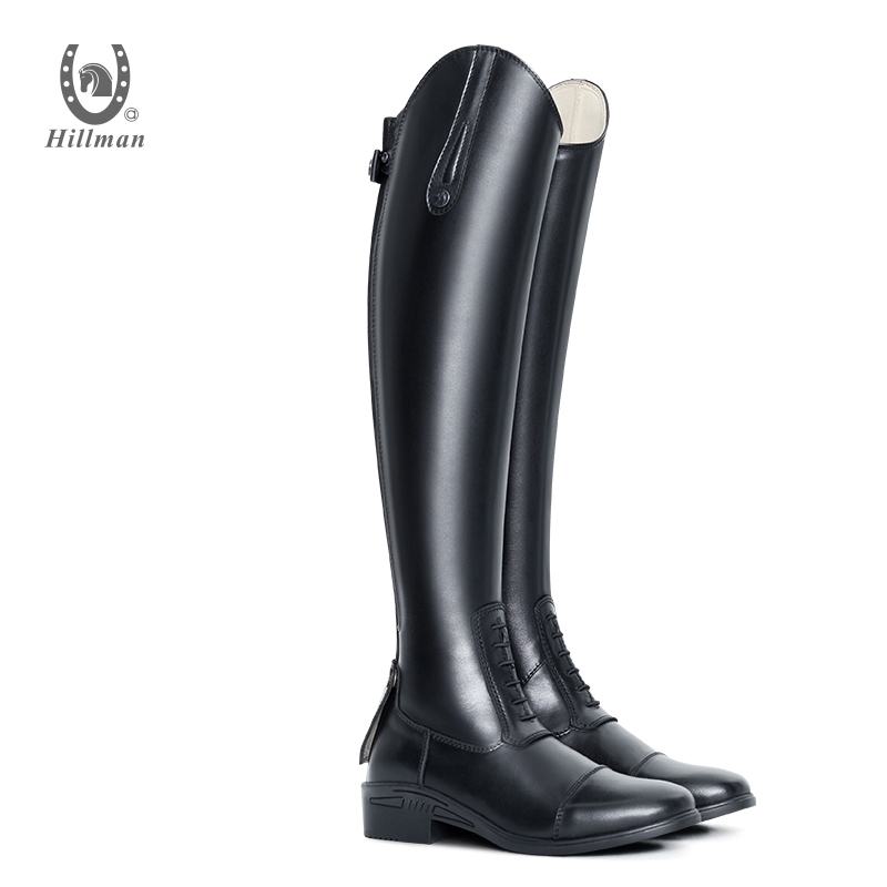大人用プロ用乗馬ブーツ、男女兼用、牛革製、通気性のあるソフトな乗馬ブーツ、英国製障害物ブーツ