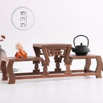 Mahogany Bogu rack small Duobao Pavilion chicken wing wood tea set rack solid wood storage rack purple sand teapot rack display rack