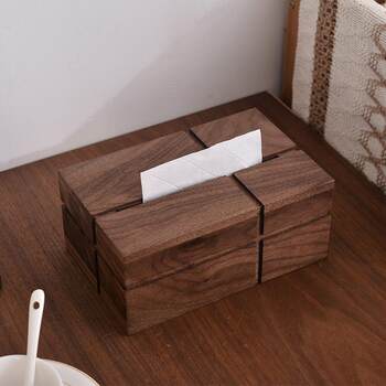 Wooden creative chinese-style paper box tissue box desktop living room solid wood storage box pull-out simple office desk