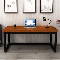 Book desk bookshelf one table body combination double wooden study table solid wood desk computer desk student actual writing home use