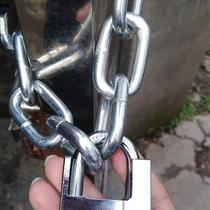 Locked rigid chain thick silver iron chain tricycle motorcycle anti-theft chain battery car universal wheel lock