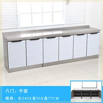 2 4 meters long stainless steel countertop cabinet storage cabinet single basin cabinet economical sideboard household cabinet