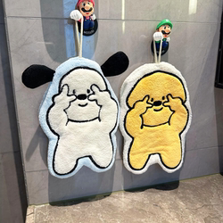 Pen Ye puppy towel hanging cute super absorbent thickened towel handkerchief kitchen bathroom