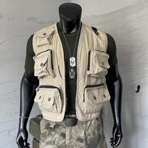 Spring and Autumn Outdoor Sports Tactical Vest Mens Combat Multifunctional Military Fan Jacket Multi-Pocket Fishing Photography Vest