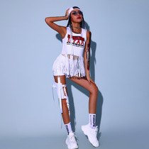 MSP Korean dance clothing feminine tassel jazz dance clothing womens group performance clothing jazz practice clothing jazz tops