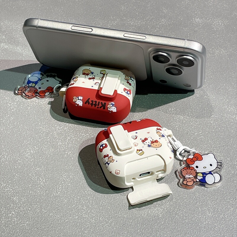 Cartoon Cute Cat Lock Switch with Stand Suitable for Apple AirPods Pro 3 Bluetooth Earphone Protective Case AirPods 4Th Generation Lanyard AirPods Pro 2 Anti-Drop Earphone Case New Model Cartoon Cute Cat Lock Switch with Stand Suitable for Apple AirPods Pro 3 Bluetooth Earphone Protective Case AirPods 4Th Generation Lanyard AirPods Pro 2 Anti-Drop Earphone Case New Model