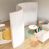 White creative office folding paper screen partition public room activity hall partition wall style paper wall living room exhibition mobile