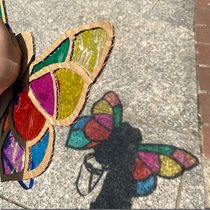 Colored cellophane transparent kindergarten handmade colorful art paper childrens a48k scientific light and shadow lantern rainbow film