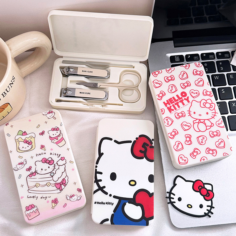 Hellokitty Cat Nail Clippers, Ear Pick, Scissors Set, High-Value Nail Clippers for Girls, Cute and Portable for Going Out Hellokitty Cat Nail Clippers, Ear Pick, Scissors Set, High-Value Nail Clippers for Girls, Cute and Portable for Going Out