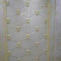 ?Living room sofa TV cabinet TV imitation jade imitation three-dimensional background Roman column marble carving art