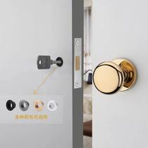 Invisible door lock single-sided lock concealed round door handle gold indoor hidden simple bedroom single handle lock