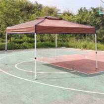 Hollow frame outdoor camping folding tent double top portable travel four-legged tent 210T silver-coated Oxford cloth