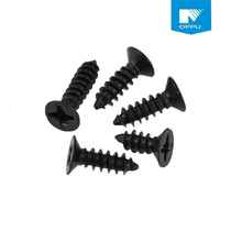 Black stainless steel countersunk head self-tapping screws - black zinc plated flat head cross recessed self-tapping screws