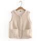 Spring and Autumn Chanel-Style Lamb Wool Vest for Women, Short 2024 New Thin Fleece Vest, Warm Outerwear