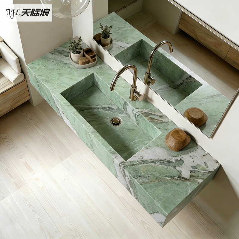 Baida Jade Integrated Wall-Mounted Hanging Washbasin Sink Vanity Hotel Homestay Deep Sink Under-Counter Basin
