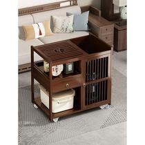 Mobile tea table small tea household non-solid wood coffee table kettle integrated tea cabinet Kung Fu tea tray balcony tea cart