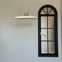 French floor-to-ceiling windows retro wrought iron steel windows indoor loft bedroom cafe Internet cafe decorative partition arched window